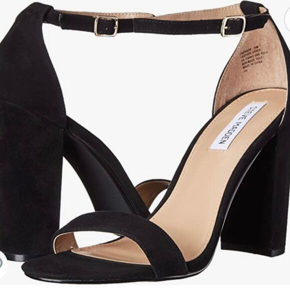 Steve Madden Carrson Taupe Suede Block Heel Sandal Ankle Strap 10 - Picture 1 of 12